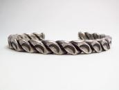 Antique Heavy Ingot Silver Twistedwire Cuff Bracelet c.1930～