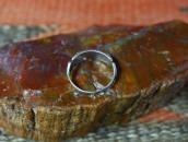 Antique Three Turquoise Row Narrow Tourist Ring  c.1940～