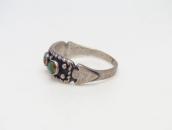 Antique Three Turquoise Row Narrow Tourist Ring  c.1940～