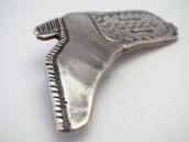 Atq Navajo Arrows Stapmed IngotSilver Boot Shape Pin c.1930～