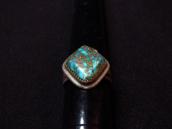 Antique SplitShank Silver Ring w/Diamond Shape Gem TQ c.1940