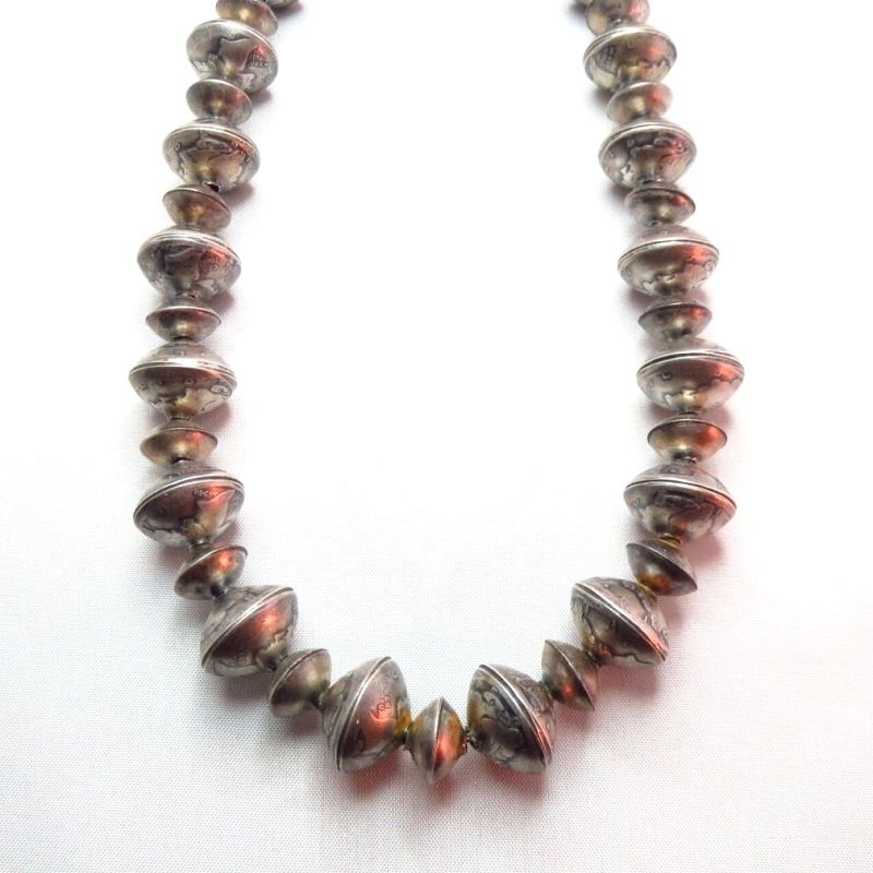 Buffalo Dancer Vintage Silver Coin Bead Necklace