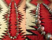 Buffalo Dancer Vintage Silver Coin Bead Necklace