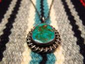 Vintage Navajo Small Blue Gem Turquoise Fob Necklace c.1950～
