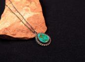 Vintage Navajo Small Blue Gem Turquoise Fob Necklace c.1950～