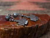 Antique 卍 Stamped Thunderbird Silver Dangle Earring  c.1930