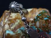 Antique 卍 Stamped Thunderbird Silver Dangle Earring  c.1930