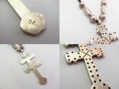【Dyaami Lewis】Acoma Dragonfly Cross Necklace w/Vintage Beads