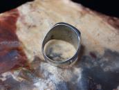 Vintage Navajo Cast Silver Men's Ring w/Turquoise  c.1965～