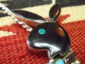Old Zuni Multi-Stone Inlay 【Playboy rabbit】 Necklace c.1970～
