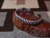 Vintage Navajo Bias Filed Heavy Ingot Silver Cuff  c.1950～　1