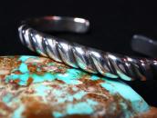 Vintage Navajo Bias Filed Heavy Ingot Silver Cuff  c.1950～　1