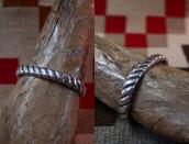 Vintage Navajo Bias Filed Heavy Ingot Silver Cuff  c.1950～　1