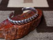 Vintage Navajo Bias Filed Heavy Ingot Silver Cuff  c.1950～　1