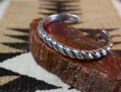 Vintage Navajo Bias Filed Heavy Ingot Silver Cuff  c.1950～　2