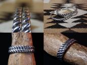 Vintage Navajo Bias Filed Heavy Ingot Silver Cuff  c.1950～　2