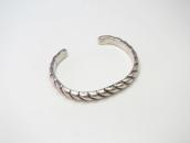 Vintage Navajo Bias Filed Heavy Ingot Silver Cuff  c.1950～　2