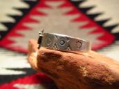 Antique 卍 Whirling Log Patched Narrow Silver Ring  c.1930