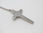 Vintage Navajo Casted Silver Cross Fob w/TQ Necklace c.1955～