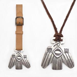 Atq Navajo Stamped Thunderbird Watch Fob/Pendant Top c.1915～
