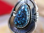 Old Navajo Gem Quality Spider Web Turquoise Ring  c.1980～