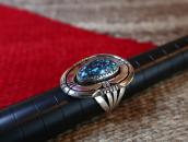 Old Navajo Gem Quality Spider Web Turquoise Ring  c.1980～