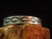 Vintage Stamped Ingot Silver Cuff Bracelet  c.1940