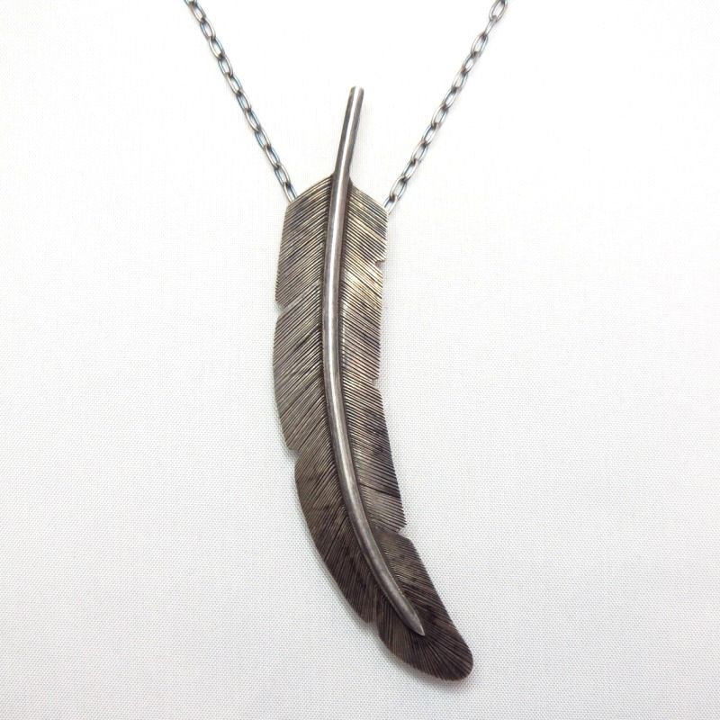Antique UITA21 【Ganscraft】 Feather Shaped Silver Pin c.1940～