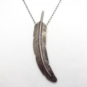 Antique UITA21 【Ganscraft】 Feather Shaped Silver Pin c.1940～