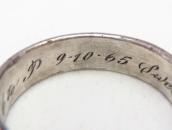 Vintage Zuni Turquoise Inlay Men's Silver Ring  in 1965