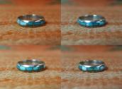 Vintage Zuni Turquoise Inlay Men's Silver Ring  in 1965