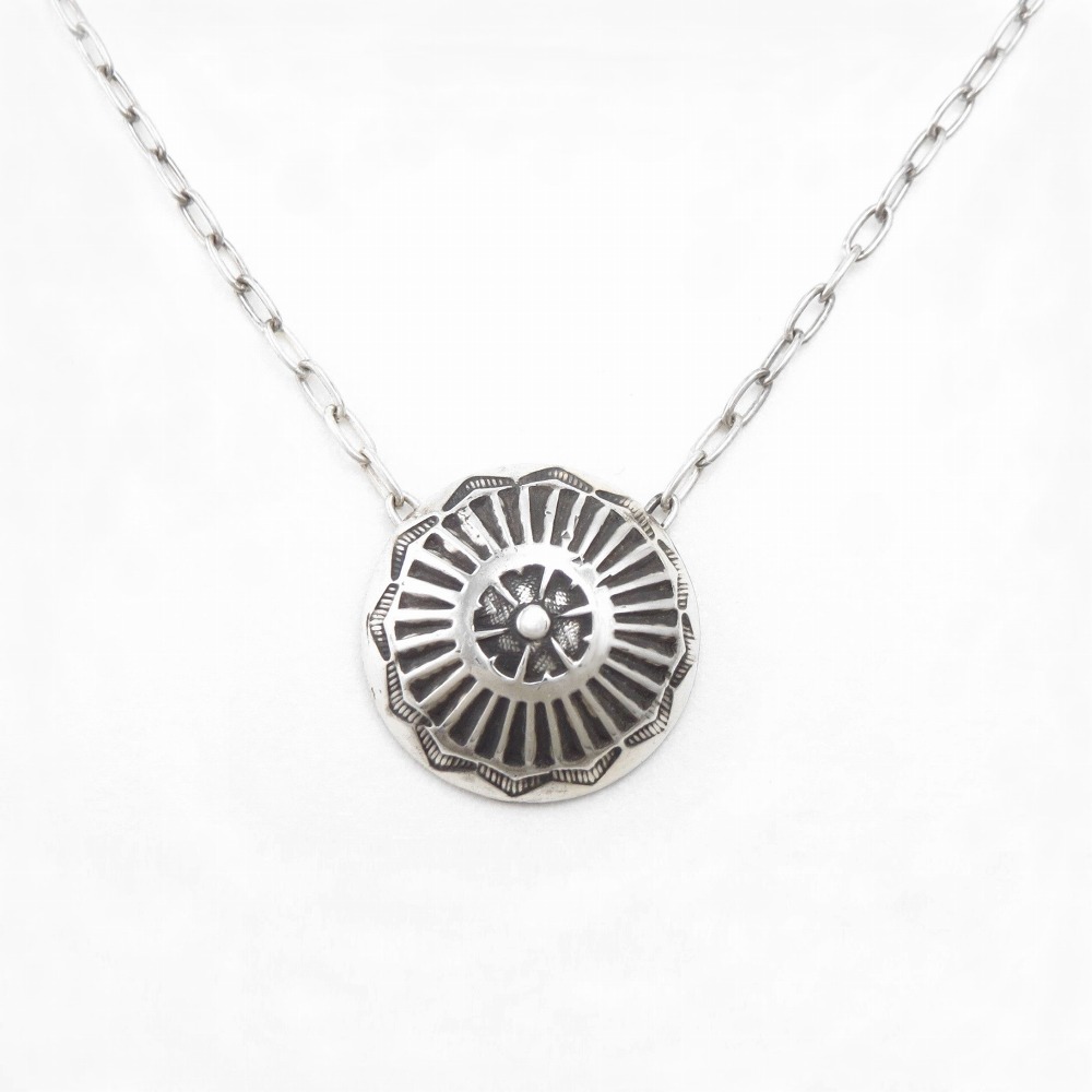 【Ike Wilson】Rose Stamped Concho Remade Necklace  c.1940～ ①