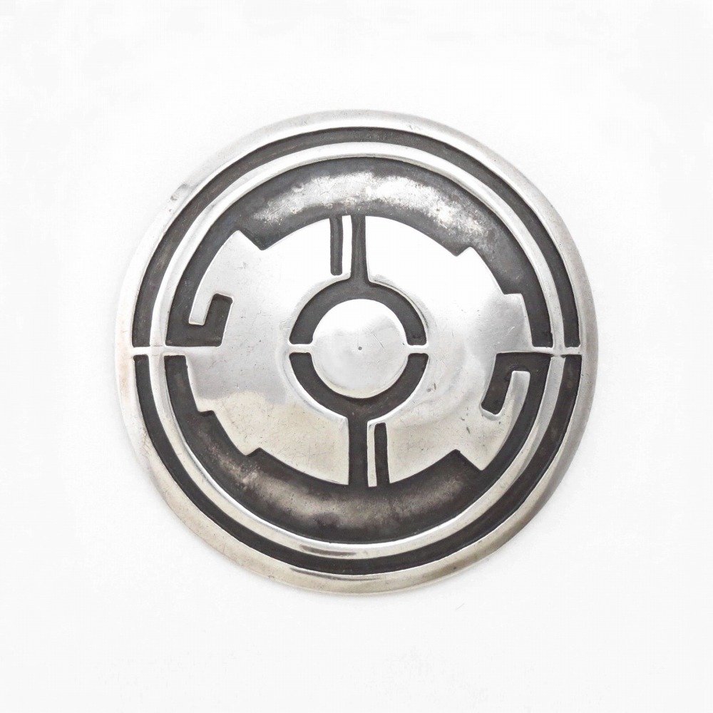 【Vidal Aragon】Kewa Vintage Silver Overlay Pin Brooch c.1960～