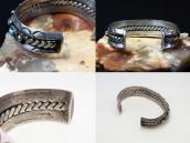 Vintage Navajo High Grade Lone Mt. Turquoise Row Cuff c.1950