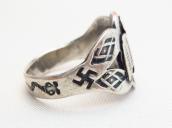 Antique 卍 Stamped Thunderbird Patch Tourist Ring  c.1930