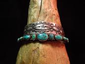 Antique 卍 Swastika Stamped Silver Cuff  c.1920～