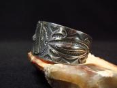 Antique Thunderbird Applique Ingot Silver Wide Cuff  c.1920～