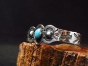Atq 卍 Thunderbird Stamped Silver Cuff Bracelet w/TQ  c.1920～