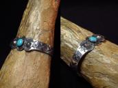 Atq 卍 Thunderbird Stamped Silver Cuff Bracelet w/TQ  c.1920～