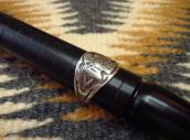 Atq Thunderbird Applique Worn Silver Cigar Band Ring c.1920～