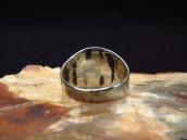 Atq Thunderbird Applique Worn Silver Cigar Band Ring c.1920～