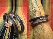 Vintage Heavy Double TriangleWire Cuff Bracelet  c.1945～