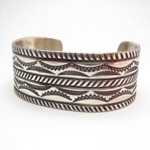 Al Somers Apache Chiseled Ingot Silver Wide Cuff Bracelet