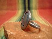 Vintage 【Hopi Crafts】 Overlay Oval Face Silver Ring  c.1960～
