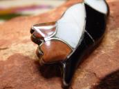 Zuni Vintage Channel Inlay Penguin Shape Pin  c.1930～