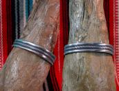 【NAVAJO GUILD】Vtg Chiseled Ingot Silver Cuff Bracelet c.1950