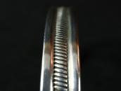 【NAVAJO GUILD】Vtg Chiseled Ingot Silver Cuff Bracelet c.1950