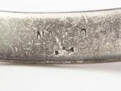 【NAVAJO GUILD】Vtg Chiseled Ingot Silver Cuff Bracelet c.1950