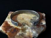 【NAVAJO GUILD】Vtg Chiseled Ingot Silver Cuff Bracelet c.1950