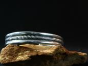 【NAVAJO GUILD】Vtg Chiseled Ingot Silver Cuff Bracelet c.1950